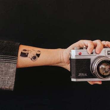 Temporary Tattoos: Vintage camera