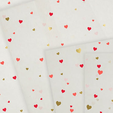 Treat Bags: Meri Meri Glassine White with Hearts: Pack of 24