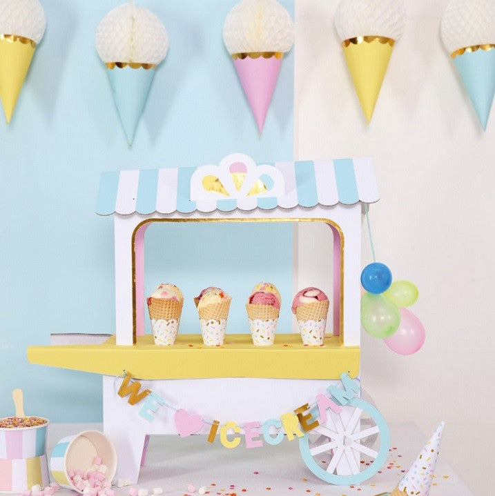 Honeycomb Garland: Ice Cream Cones