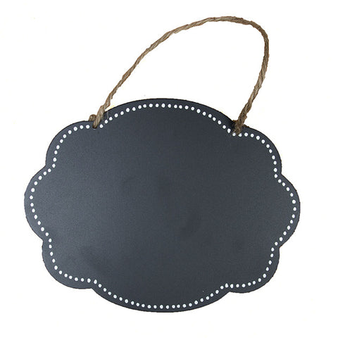 Scalloped Oval Hanging Chalkboard: Small