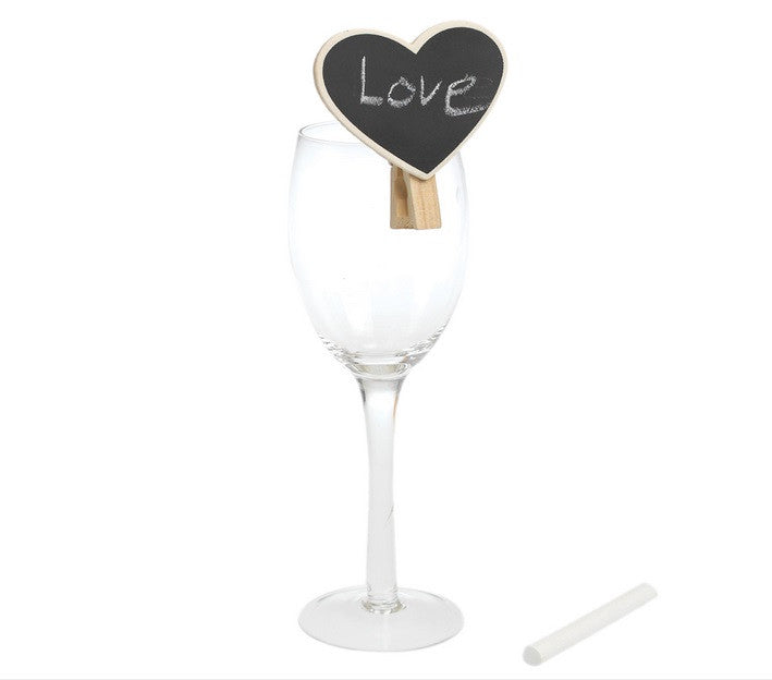 Mini Chalkboard Pegs: Rectangle and Heart