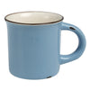 Enamel Style Ceramic Latte Mug: Blue