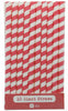 Straws: Jumbo Paper Striped - Smoothie, Bubble Tea or Milkshake - Blue, Pink or Red - Pack of 10