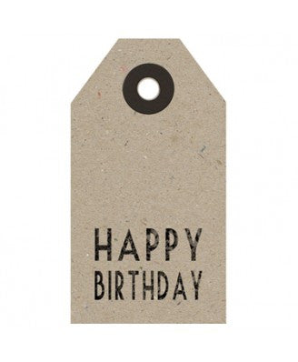 Gift Tags: Individual Happy Birthday Kraft Tag