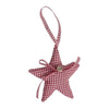 Hanging Decoration: Scandi Style Red & White Gingham Tree or Star