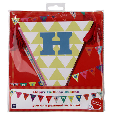 Happy Birthday Bunting - stickers to personalise