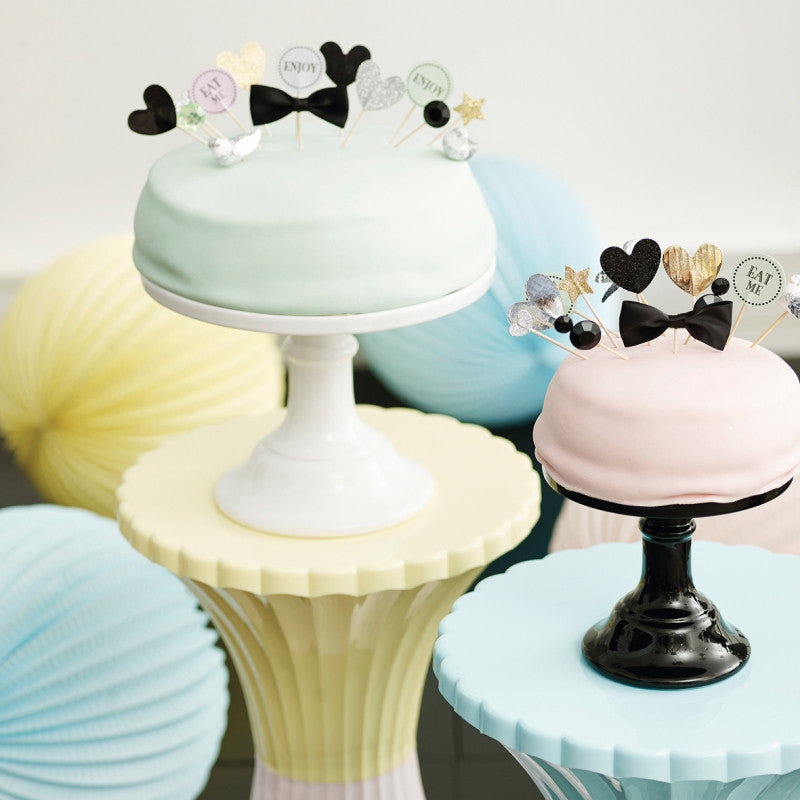 Miss Etoile Cake Toppers: Enjoy & Eat Me in Pink or White
