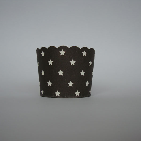 Scallop Edge Baking/Muffin Cups: Large - Stripes, Spots & Stars: Pack of 20