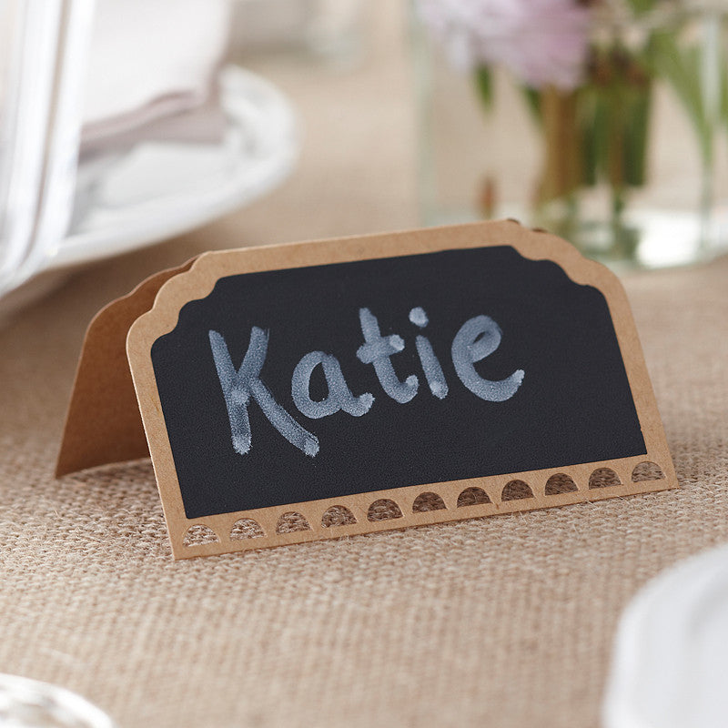 Placecards: Kraft Chalkboard