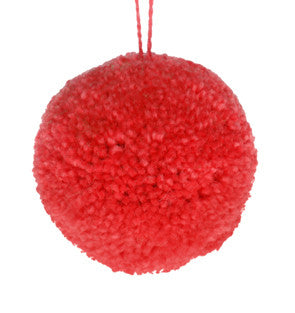 Hanging Decoration: Wool Pompoms - Blue, Pink, Purple, Red