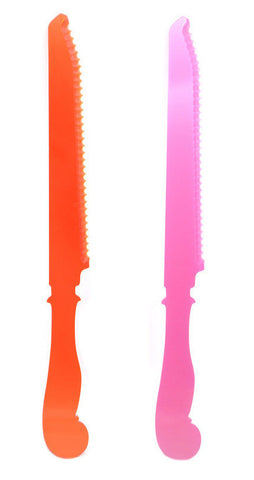 Cake or Bread Knife: Sabre Paris Honorine - Green, Orange, Pink, Red