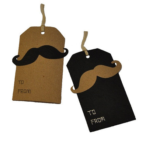 Gift Tags: Pair of Moustache Tags