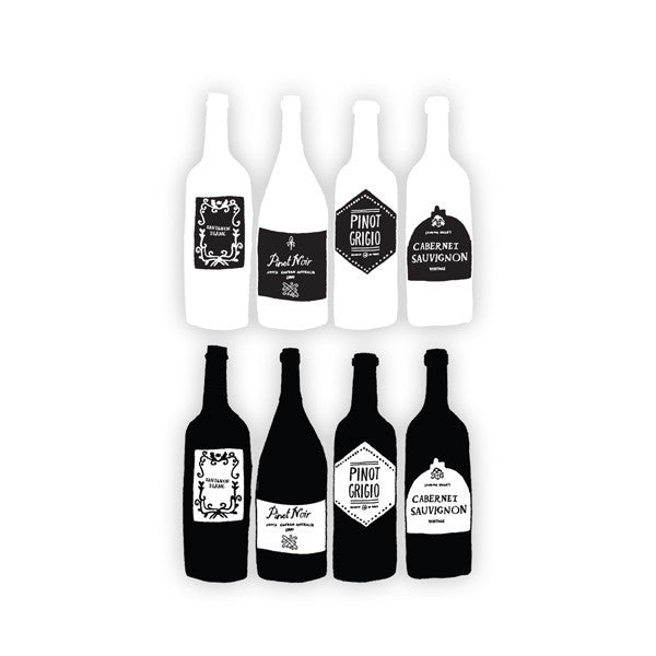 Temporary Tattoos: Wine Bottles