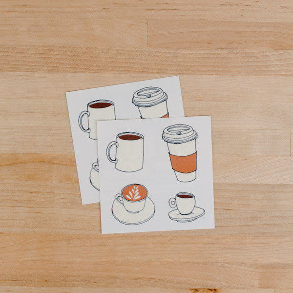 Temporary Tattoos: Coffee