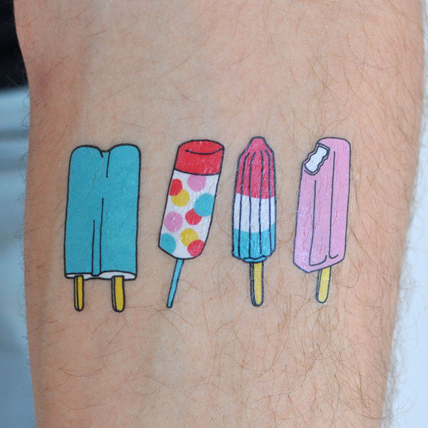 Temporary Tattoos: Ice Lollies