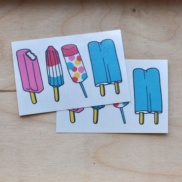 Temporary Tattoos: Ice Lollies