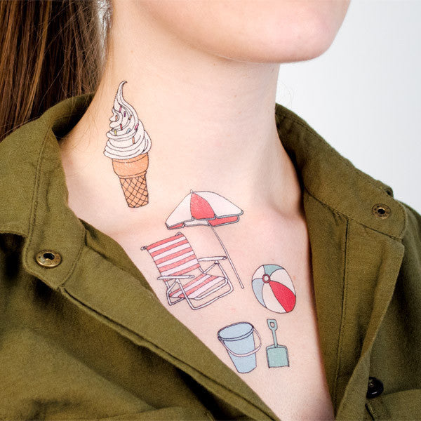 Temporary Tattoos: Beach Set