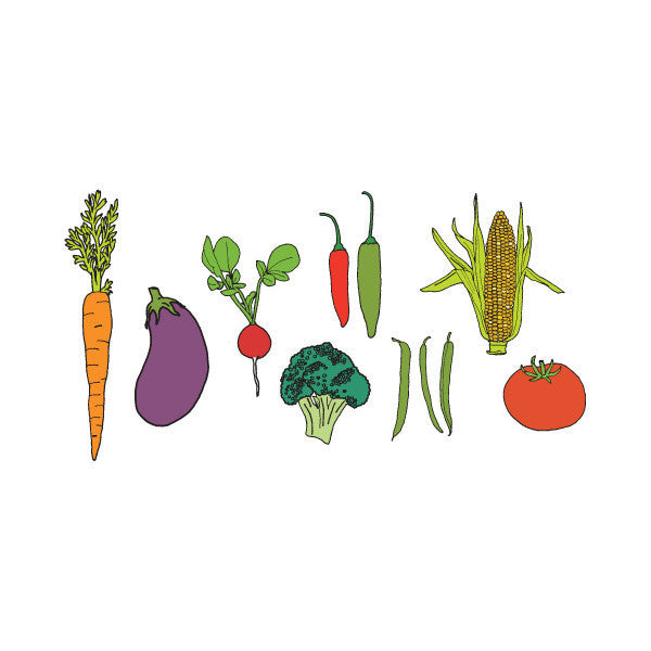 Temporary Tattoos: Vegetables!