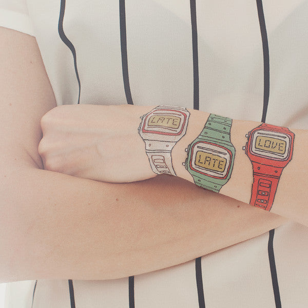 Temporary Tattoos: Watch Set