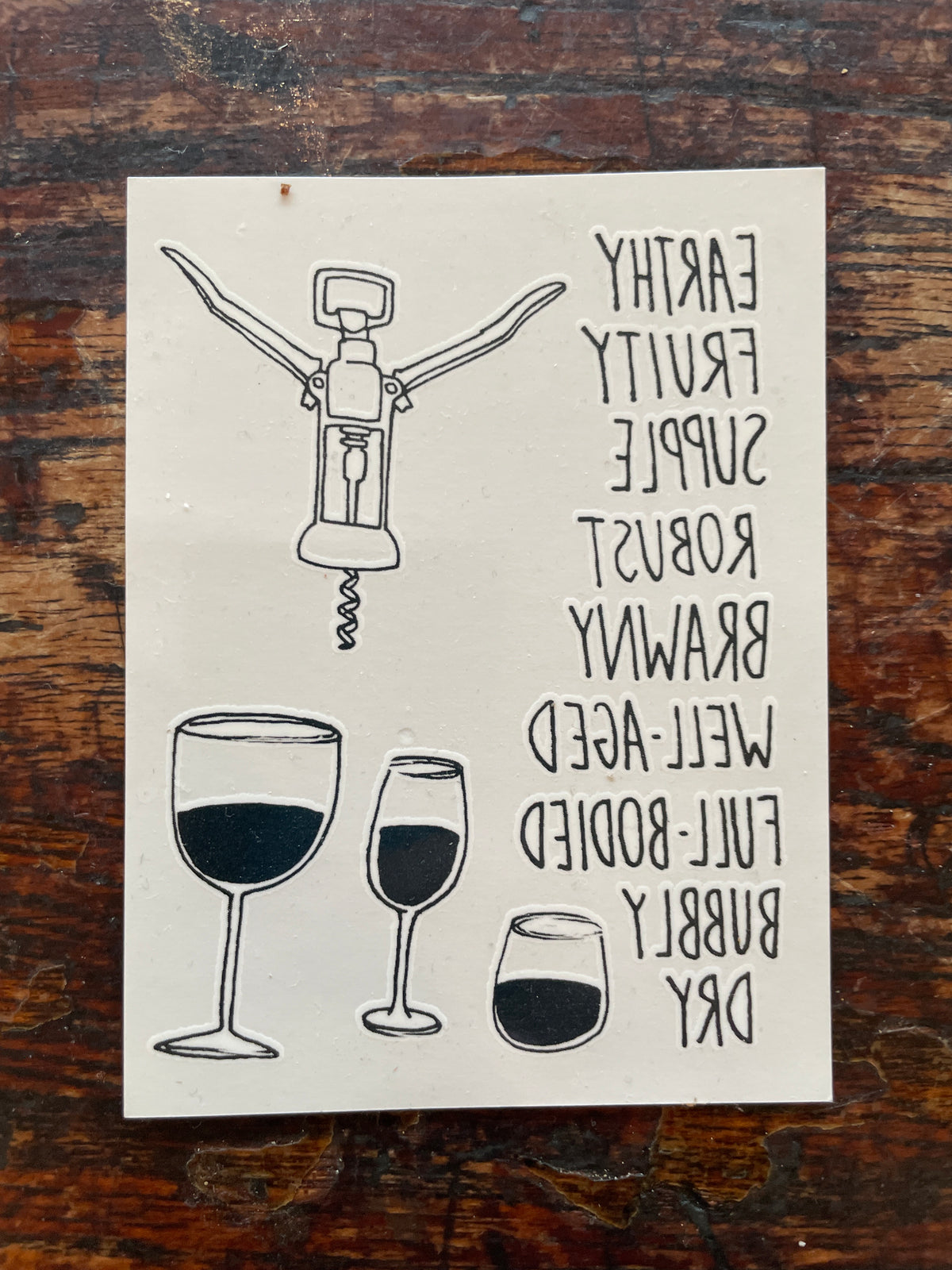Temporary Tattoos: Wine attributes description!