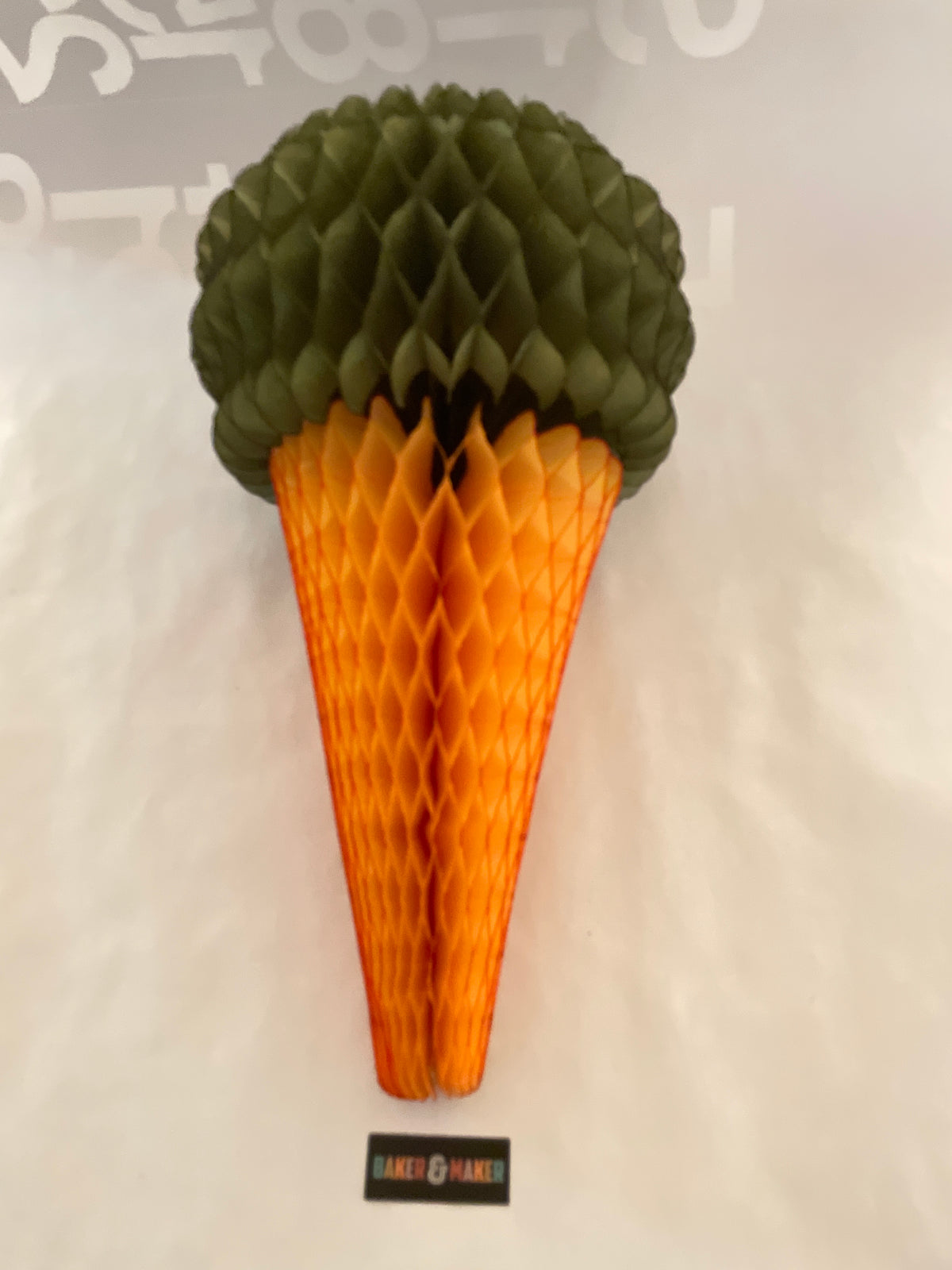 Honeycomb Decorations: Ice cream cone