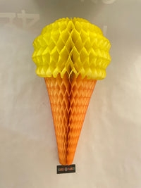 Honeycomb Decorations: Ice cream cone