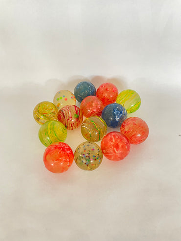 Super bouncy balls - multi-coloured. Pack of 3