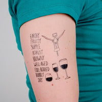 Temporary Tattoos: Wine attributes description!