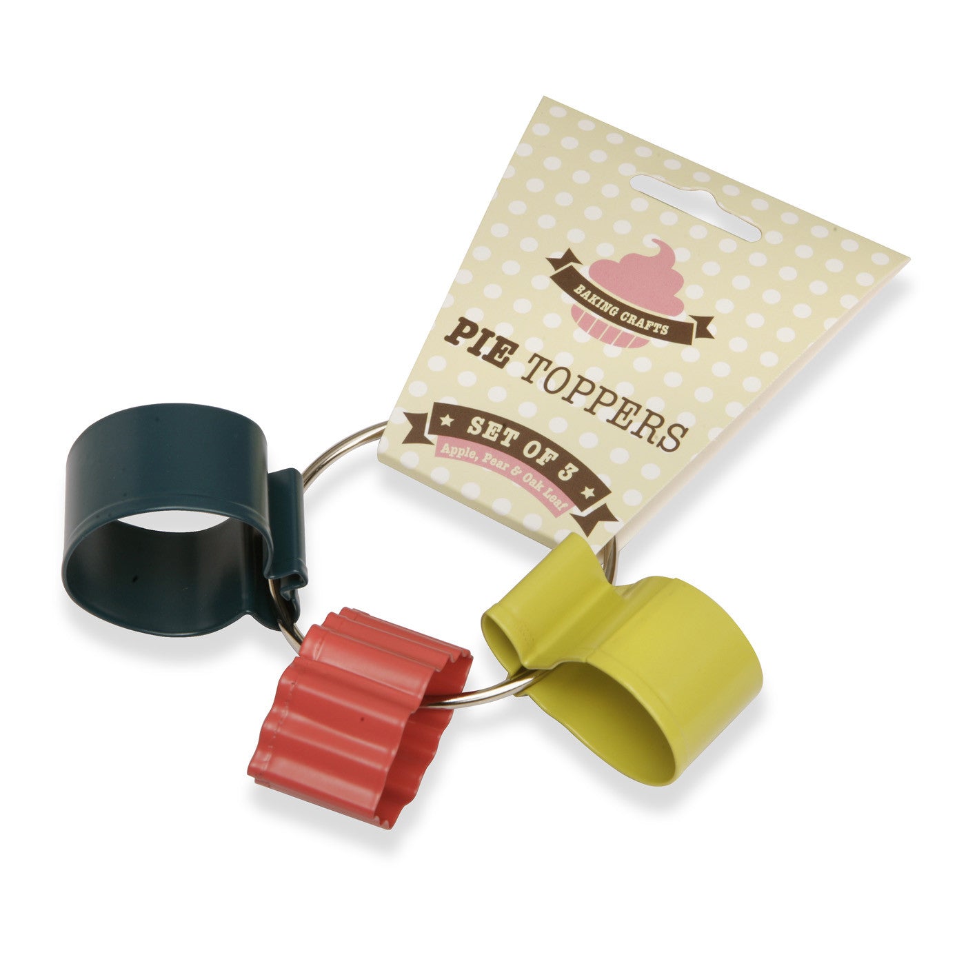Cookie Cutter Set: Fondant Cutter/Pie Topper: Apple, Pear and Oak Leaf