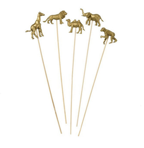 Gold Animals on Sticks