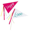 Table Centrepiece: 'Be Happy' Flags