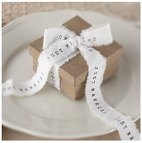 Ribbon: Vintage Wedding Ribbon - 'Just Married' or 'Mr & Mrs' - 20mm 4m