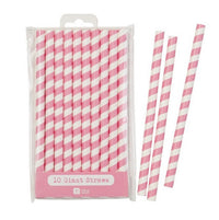 Straws: Giant Straws Pink, Blue & Red - Packs of 10