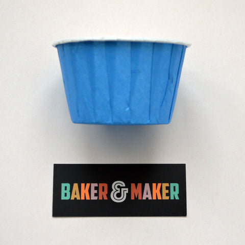 Baking Cups: Pleated Blue: Pack of 20 or 100
