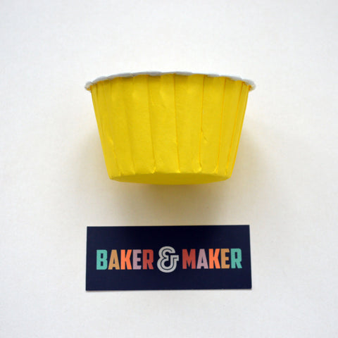Baking Cups: Pleated Yellow: Pack of 20 or 100