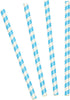 Straws: Jumbo Paper Striped - Smoothie, Bubble Tea or Milkshake - Blue, Pink or Red - Pack of 10