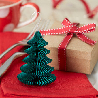 Honeycomb Decoration: Mini Christmas Tree - Pack of 5