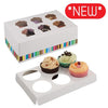Cupcake Boxes with Window & Insert: Single, 4, 6 and 12