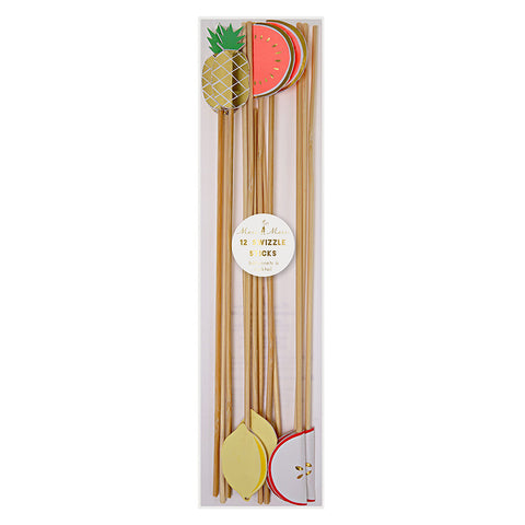 Fruity Swizzle Sticks: Pack of 12