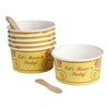 Ice Cream: Old Fashioned Tubs with Wooden Spoons: Set of 6