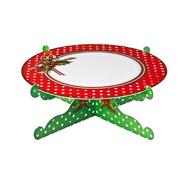 Christmas Cake Stand: Jolly Holly Festive Stand