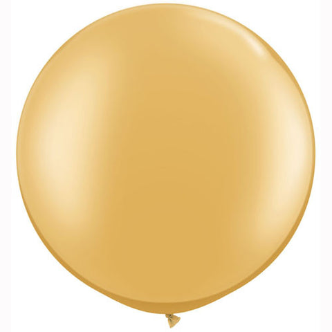 Balloon: Giant 30in Round Metallic Balloons: Gold or Silver