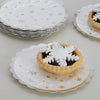 Mince Pie Plates: Silver with White Snowflakes - Pack of 8