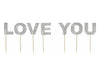 Cake Toppers: Miss Etoile Silver Glitter: Love You