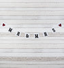 Bunting: Mrs & Mrs Red Hearts Square - Rustic Wedding Style