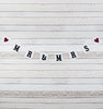 Bunting: Mrs & Mrs Red Hearts Square - Rustic Wedding Style