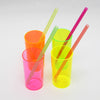 Straws: Jumbo Neon Smoothie, Bubble Tea or Milkshake - Pack of 10