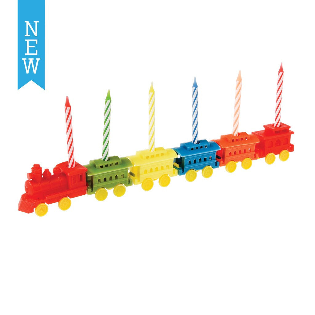 Train Set Candleholder with Candles
