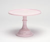 Milk Glass Cake Stand: Pink