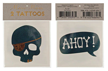 Tattoos: Pirates - Skull & Ahoy